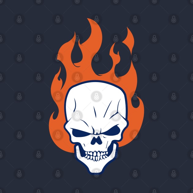 Flaming Skull by doctorheadly