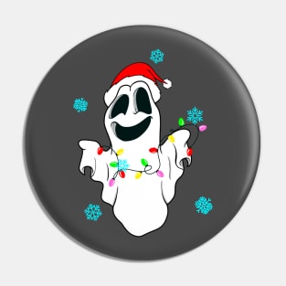 Cute ghost Christmas Pin