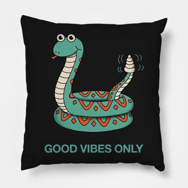 Good vibes only Pillow by coffeeman