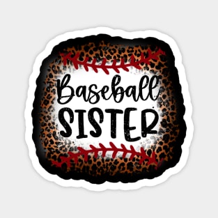 Baseball Sister Leopard Baseball Sister Magnet