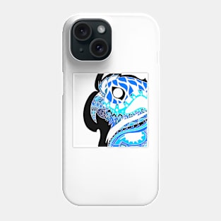 blue mexican parrot ecopop in jade pattern bird Phone Case