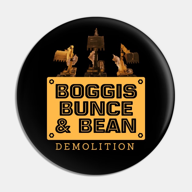 Boggis Bunce & Bean Demolition - Fantastic Mr. Fox Pin by Barn Shirt USA