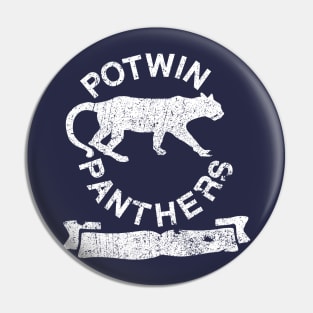 Potwin Panthers White Logo Pin