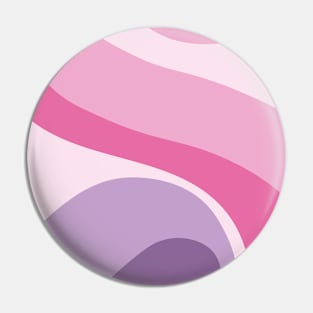 Pink, Purple Retro Groovy Pattern Pin