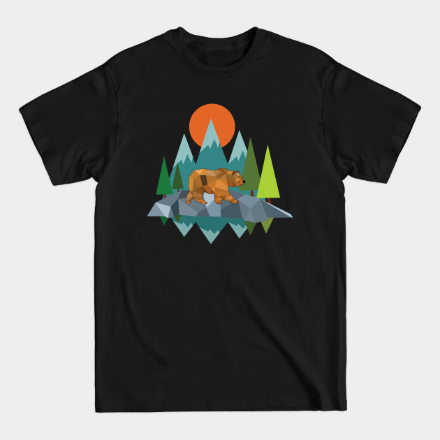 Nature Bear Abstract - Nature - T-Shirt