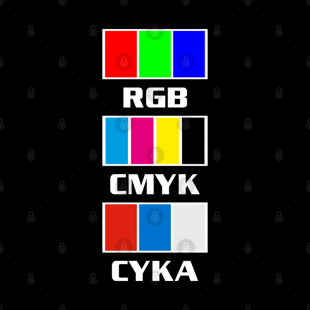 RGB CMYK CYKA BLYAT сука блять memes With Russian flag bloc gift mechs by FOGSJ