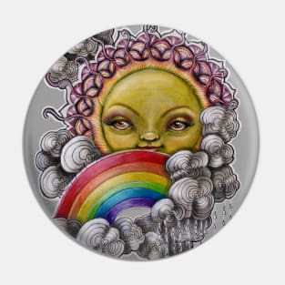 You can't have a rainbow without a little rain Pin