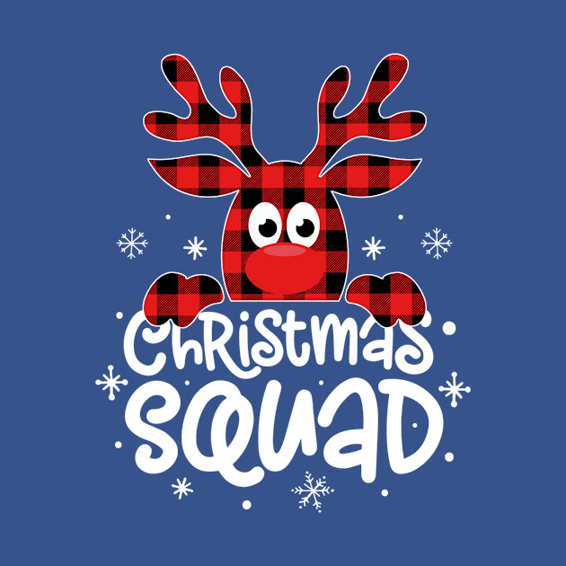 Discover Christmas Squad Buffalo Plaid Reindeer Family Matching Pajamas - Christmas Squad - T-Shirt