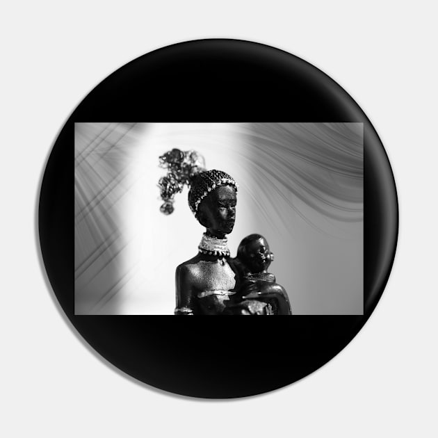 Black woman, figure Pin by hottehue