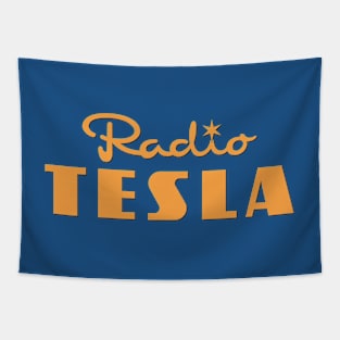 Radio Tesla Orange Tapestry