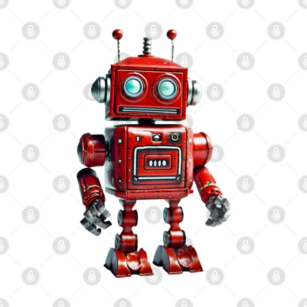 Robotic Retro Cute Red Kid's Toy - 3D Character Design by Lematworks