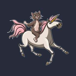 Cool cat on a unicorn everything is possible riding on a unicorn T-Shirt