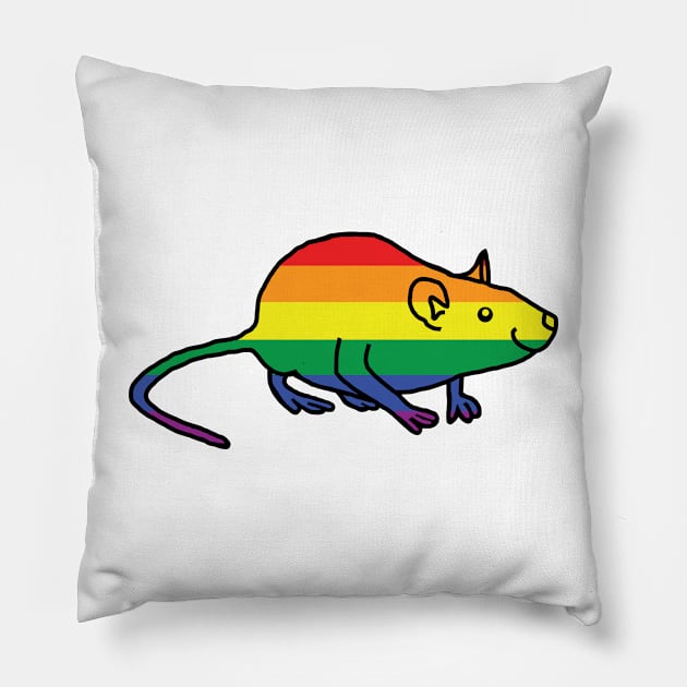 Pride Rat Pillow by ellenhenryart