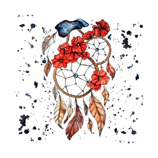 Dreamcatcher with poppies T-Shirt