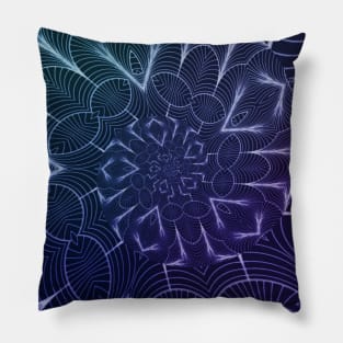 Lightning Abstract Spiderweb Creepy Goth Print Pillow