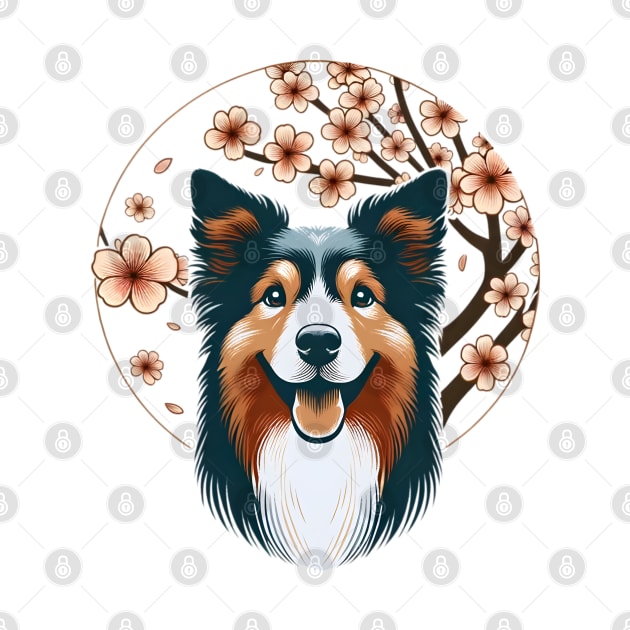 Australian Terrier Basks in Spring's Cherry Blossoms Glory by ArtRUs