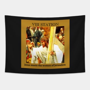 Stations of the Cross -  Via Crucis #8 of 15 Tapestry