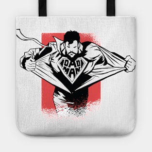 Daddy is my Hero - Fathers Day Superhero Design Tote