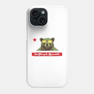 California Republic, Bear in Sunglasses Phone Case