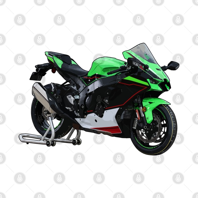 Ninja ZX10R Bike Illustration by KAM Std