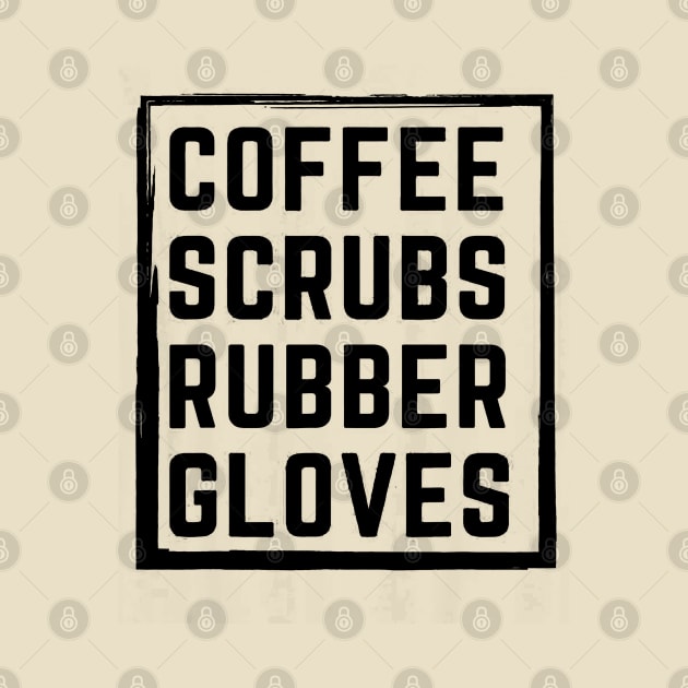 Coffee Scrus Rubber Gloves - Black by Kevan Hom