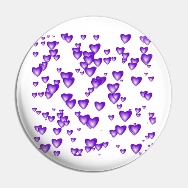 Little Purple Passion Hearts Pin by SeaChangeDesign