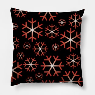 Red Christmas Snowflakes Pattern Pillow