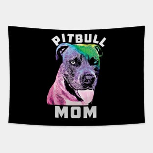 Womens Blue Nose Pitbull Mom Pop Art Style Cool Pit Tapestry