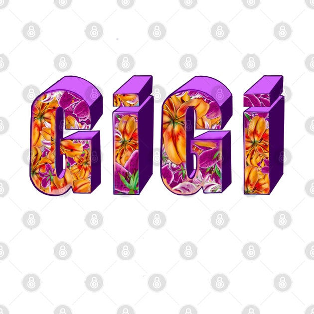 Top 10 best personalised gifts 2022  - Gigi - personalised,personalized custom name with flowers by Artonmytee