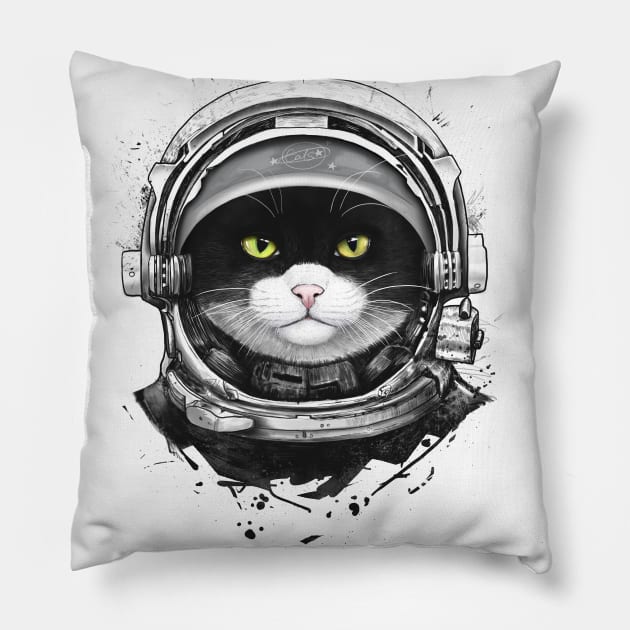 Cosmic cat Pillow by kodamorkovkart