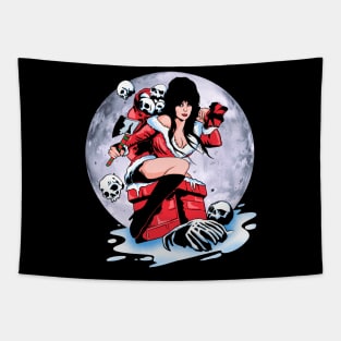 elvira christmas Tapestry