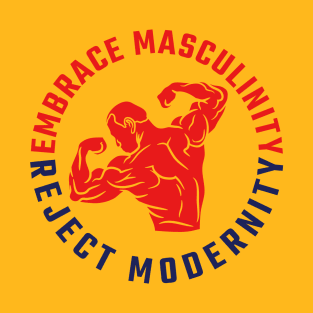 Embrace Masculinity Reject Modernity Demon Back T-Shirt
