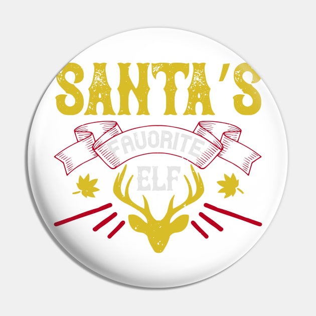 Santa’s Favorite Elf Pin by APuzzleOfTShirts