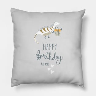 Happy birthday print Pillow