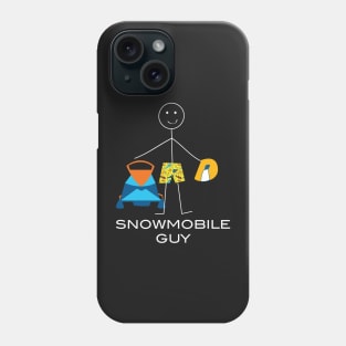 Funny Mens Snowmobile Guy Phone Case