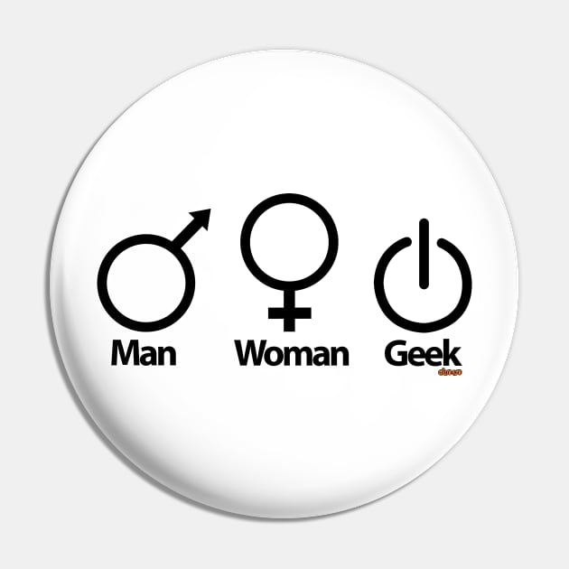 Man Woman Geek Pin by eltronco