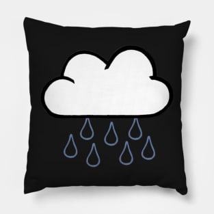 In Color Rainy Cloud Pillow