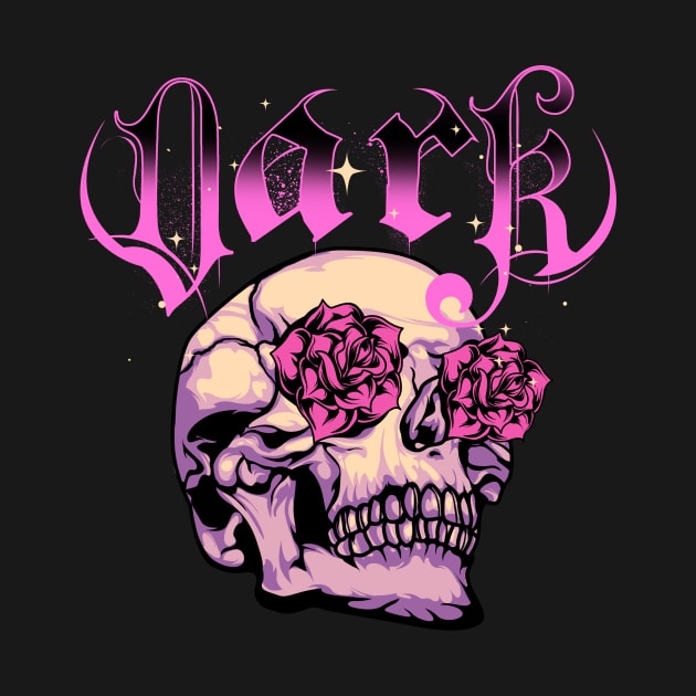 Magenta Skull by Heymoonly