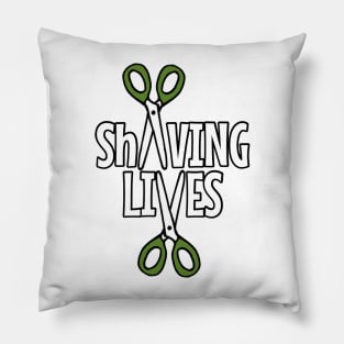 ShAVING LIVES 2024 logo Pillow