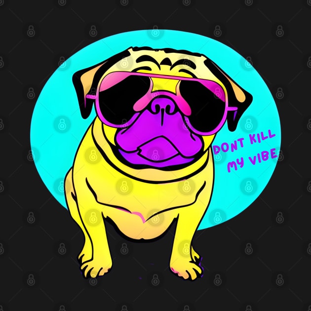 cute pug with sunglasses by Love My..