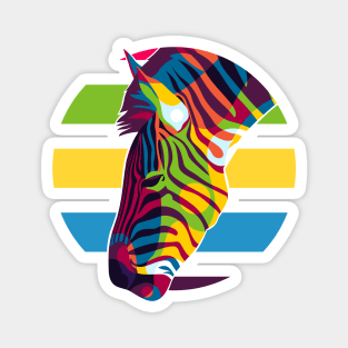 Zebra Inside Illustration Magnet