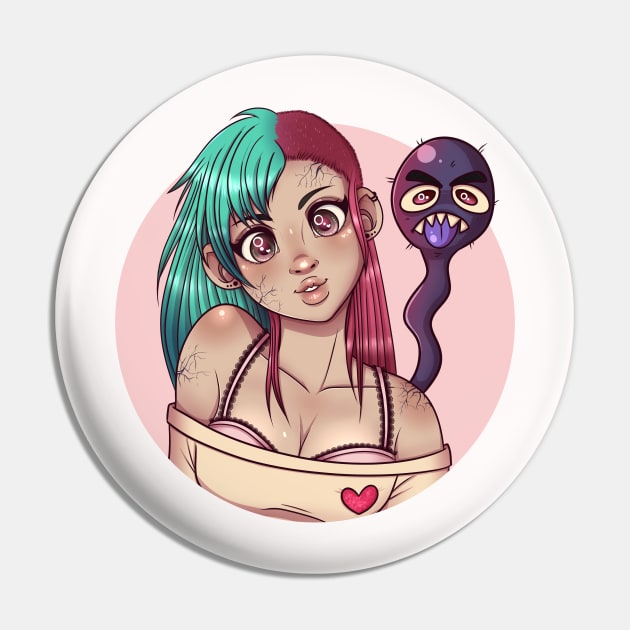 Parasite Girl Pin by PeppermintKamz