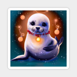 Cute Seal Drawing Magnet