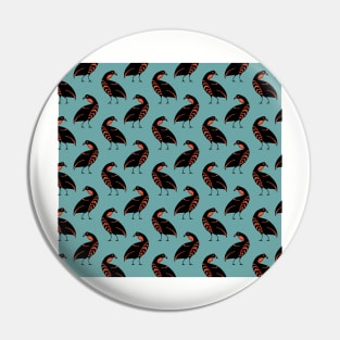 Archaic bird pattern - timeless abstraction Pin