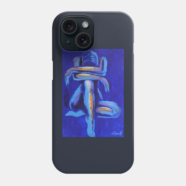 Blue Mood 7 - Female Nude Phone Case by CarmenT