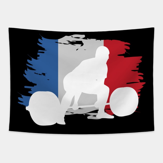 French Flag Deadlift - Powerlifting Tapestry by High Altitude