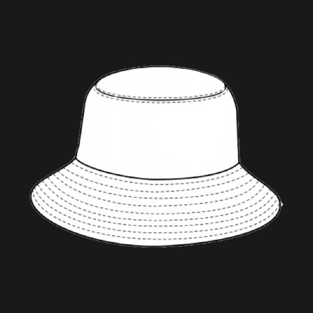 White Bucket Hat Design by Lauren Cude