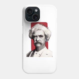 American Writer Mark Twain illustration Phone Case