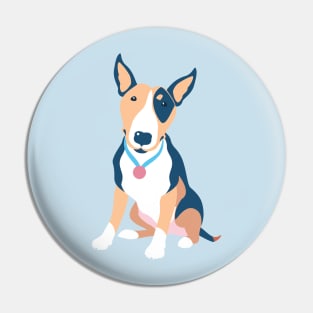 Copy of White Bull Terrier dog Pin