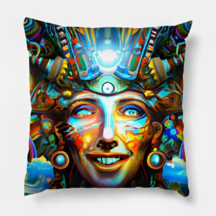 Techno-Shaman (6) Pillow